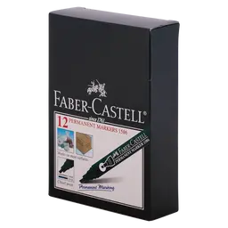 Faber Castell Permanent Markers Chisel Tip Blue set of 12