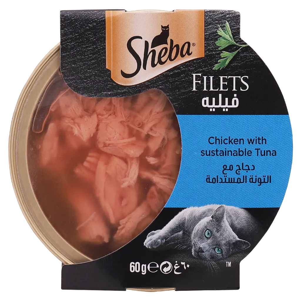 Sheba Cat Food Chicken with Sustainable Tuna Filets 60 gm Dome - view 1