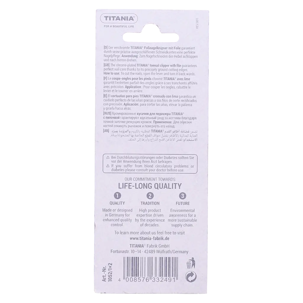 Titania Nail Clipper Chromiumn Plated - view 2