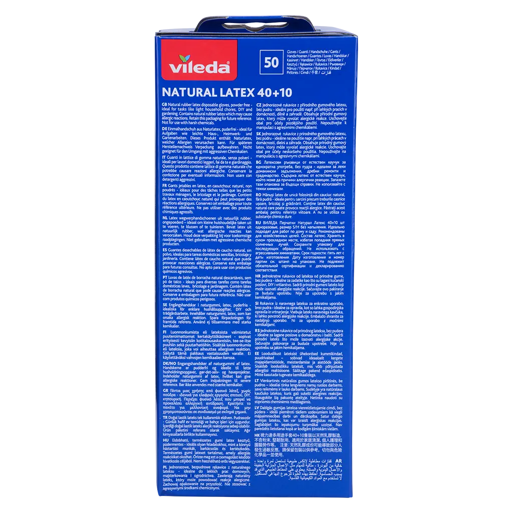 Vileda Latex Disposable Gloves 40+10 Free M/L Size Powderfree Rubber Gloves - view 6