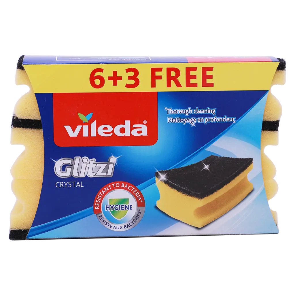 Vileda Glitzi Dishwashing Sponge Pack Of 9 pcs - view 2