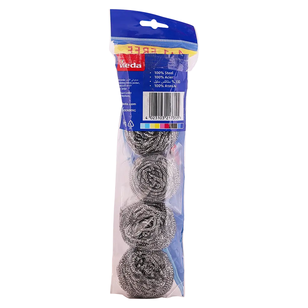 Vileda Stainless Steel Scrubber Inox Pack Of 5 pcs  - view 2