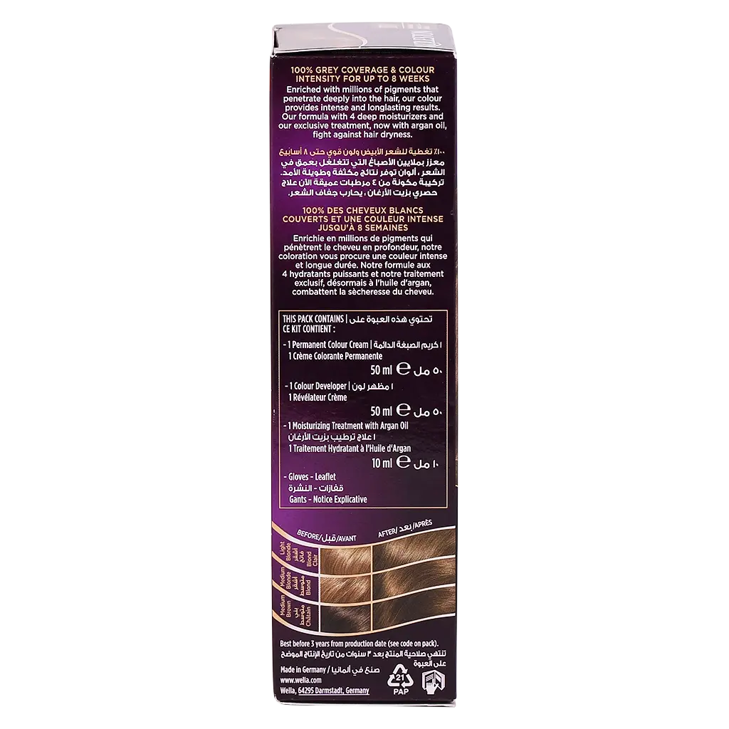 Wella Koleston Hair Colour Creme 307/1Medium Ash Blonde 100 ml - view 3