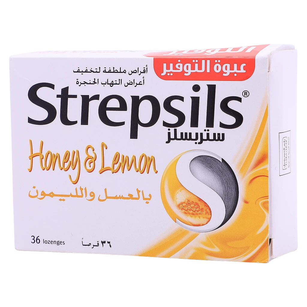 Strepsils Lozenges Honey Lemon 36 Lozenges