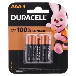 Duracell Alkaline Batteries AAA 4 Pcs