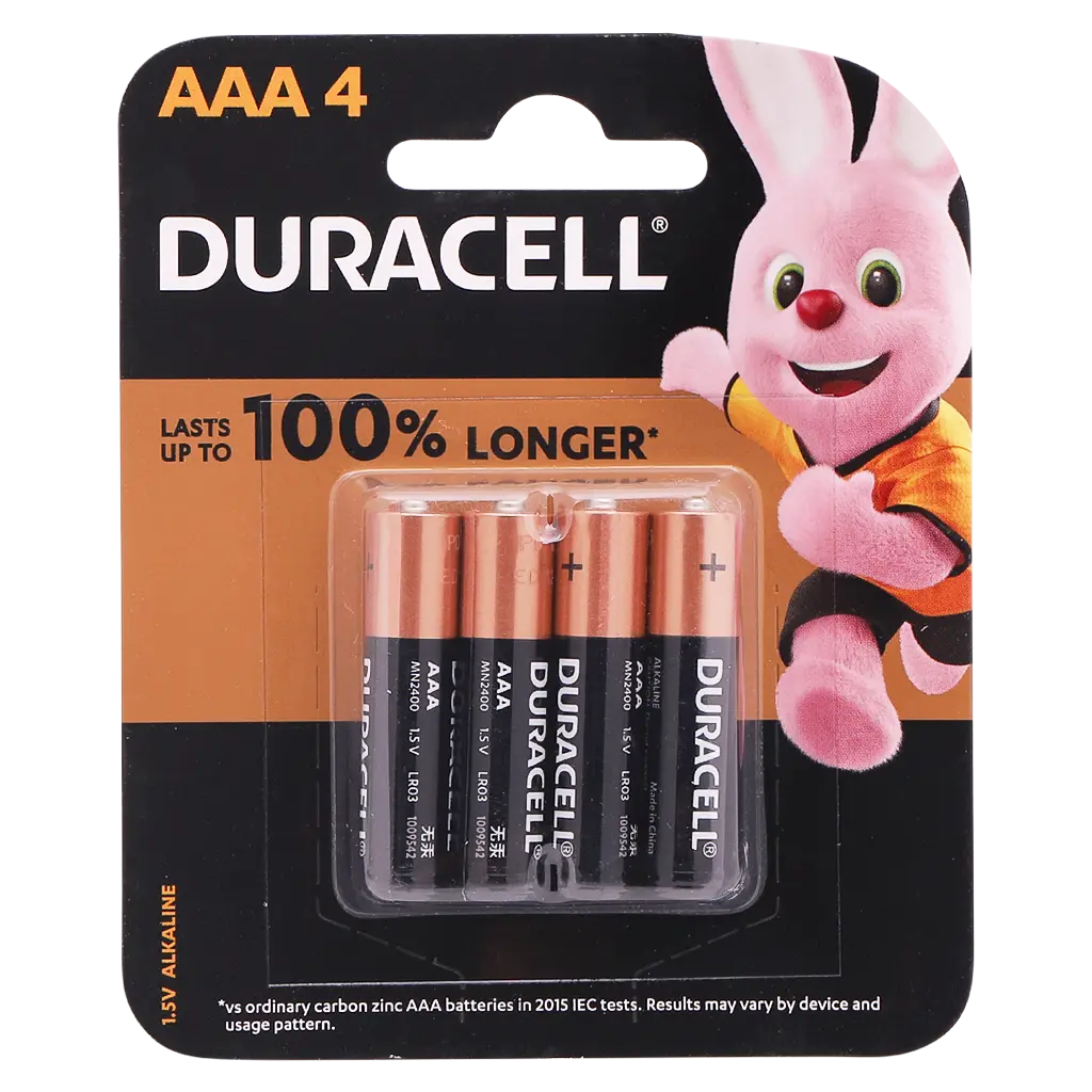 Duracell Alkaline Batteries AAA 4 Pcs - view 1