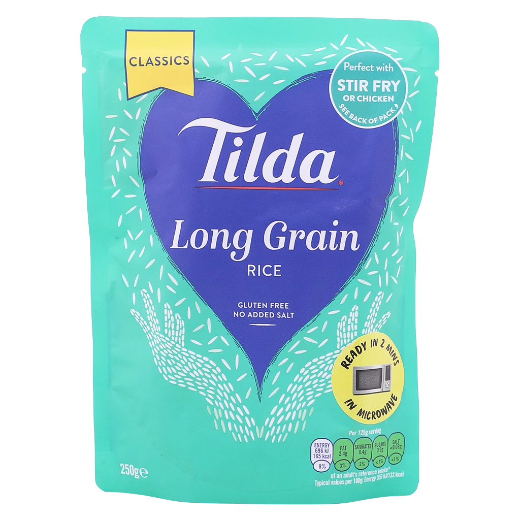 Tilda Steamed Premium Long Grain Rice 250G