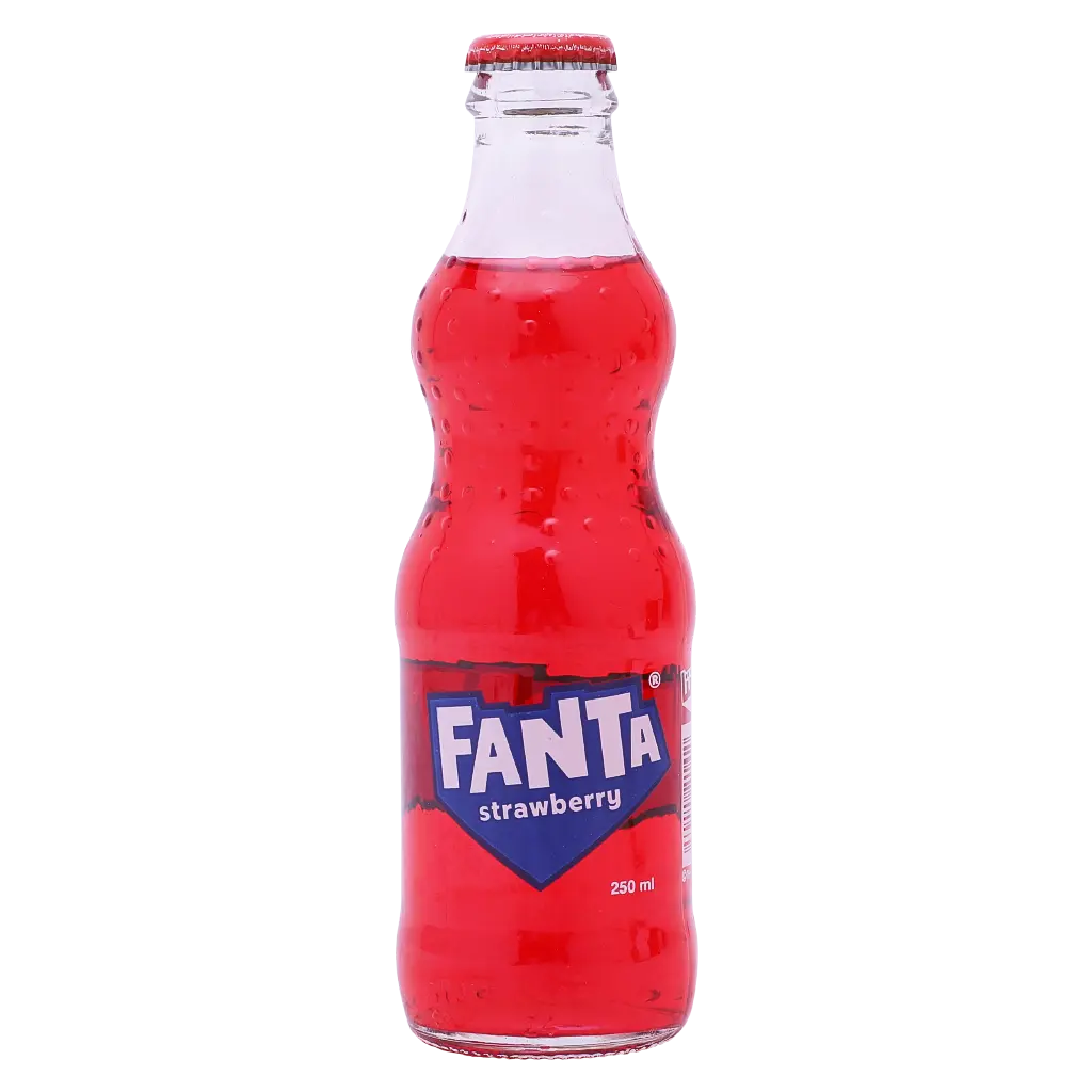 Fanta Soft Drink With Strawberry Flavour Glass 250 ml - view 2