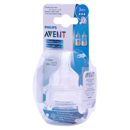 Avent Classic Plus Teats 3 Hole 2 Pcs
