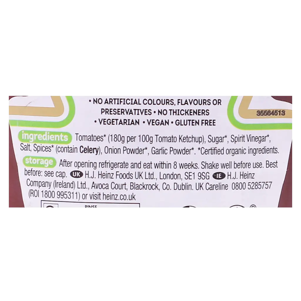 Heinz Organic Tomato Ketchup 580G - view 3