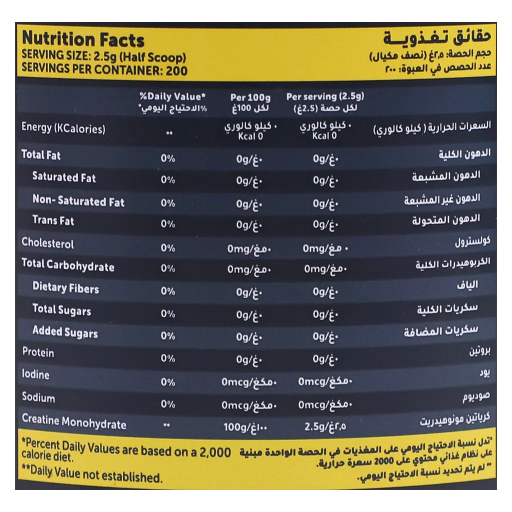 Basix Pure Creatine Unflavored 500 gm - view 3