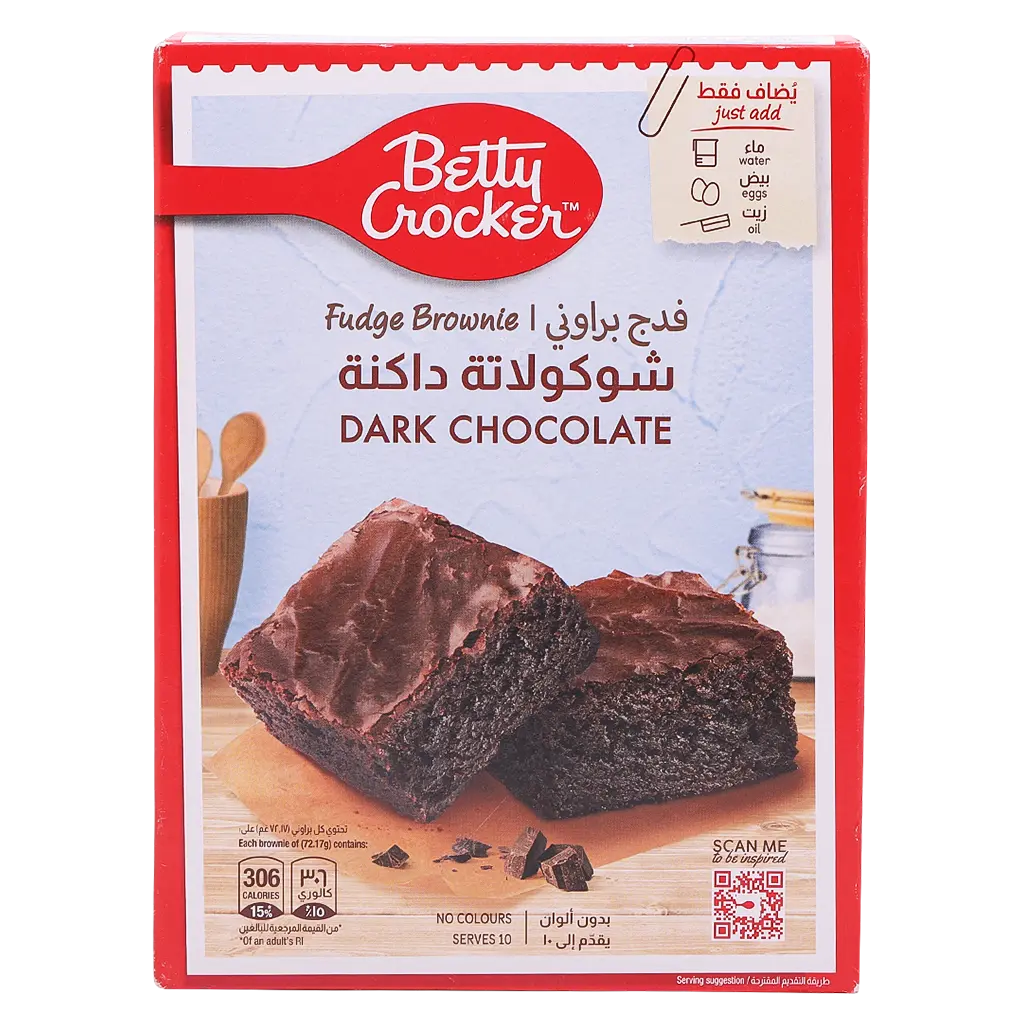 Betty Crocker Dark Chocolate Fudge Brownie Mix 500 gm - view 2