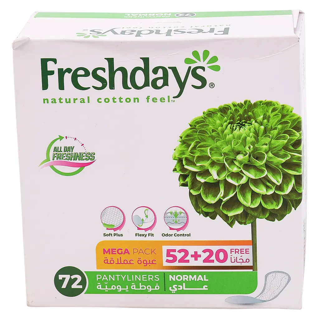 Sanita Freshdays Panty Liner Normal 52 Pads+20 Pads Free - view 2