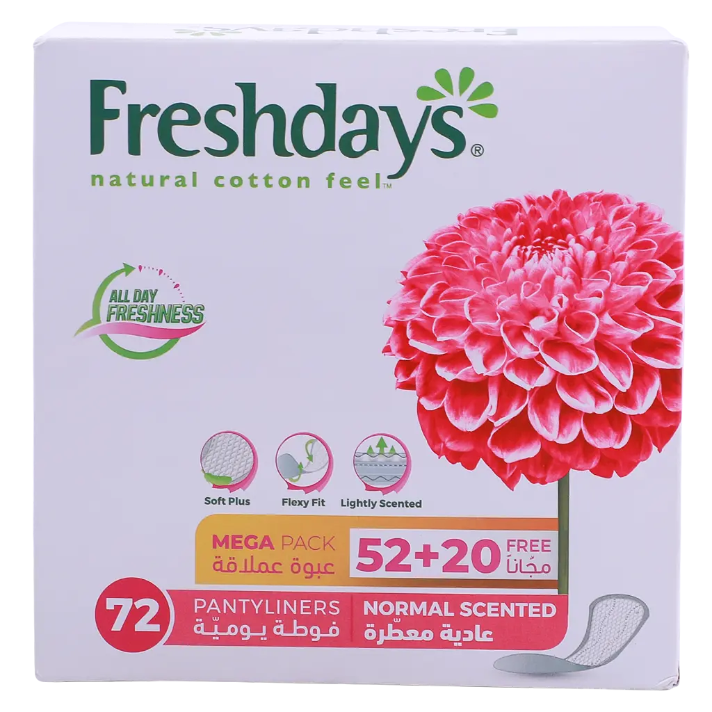 Sanita Freshdays Panty Liner Normal Scented 52 Pads+20 Pads Free - view 2