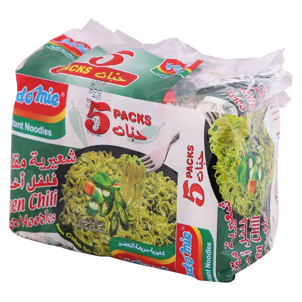 Indomie Fried Noodle Green Chili Flavor Pack 5 pcs 80 gm - view 1