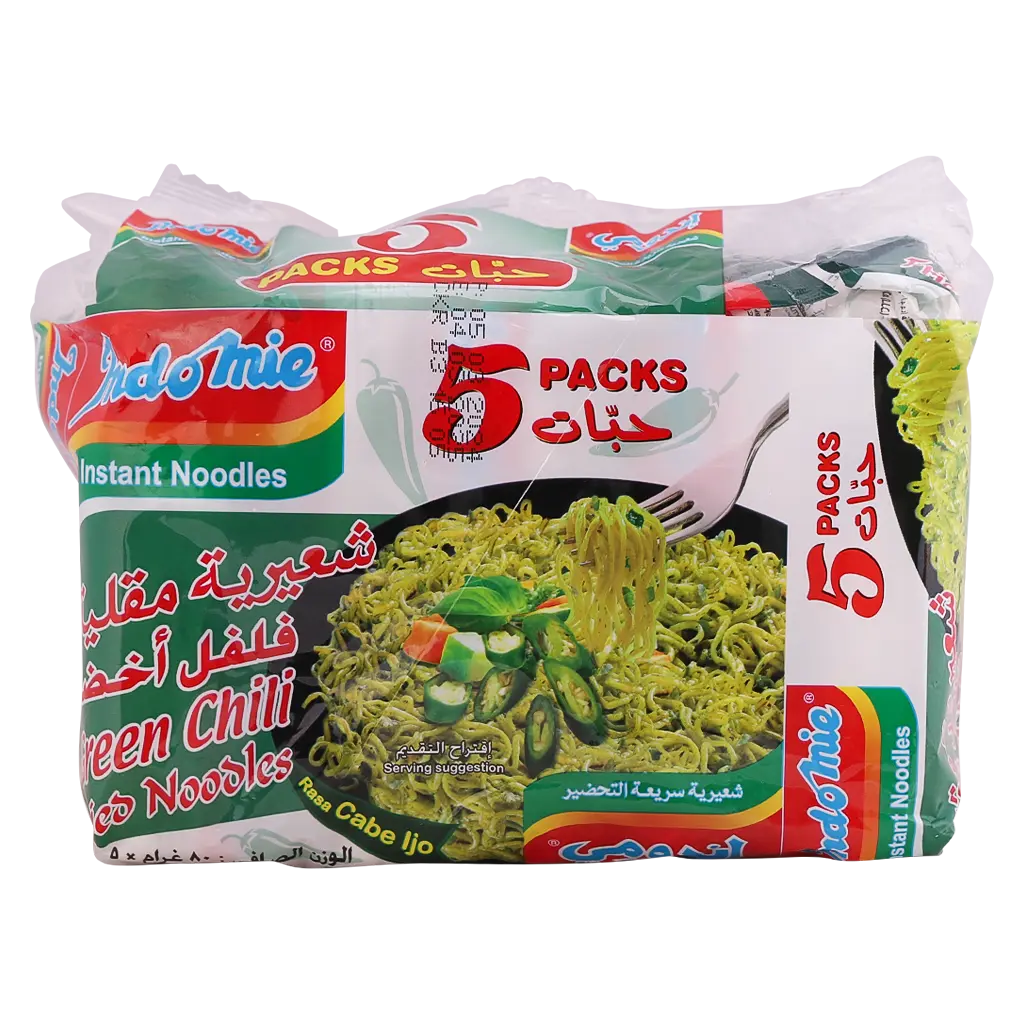 Indomie Fried Noodle Green Chili Flavor Pack 5 pcs 80 gm - view 2