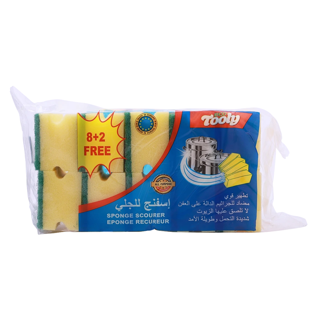 Eco Tooly Sponge Scouring 8+2 Free