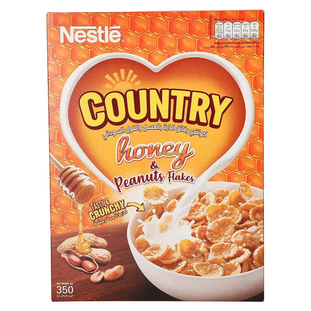 Country Corn Flakes With Honey & Peanuty Flake 350 gm - view 2