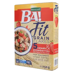 BA ! Fit Grain Flakes Strawberry 250g 