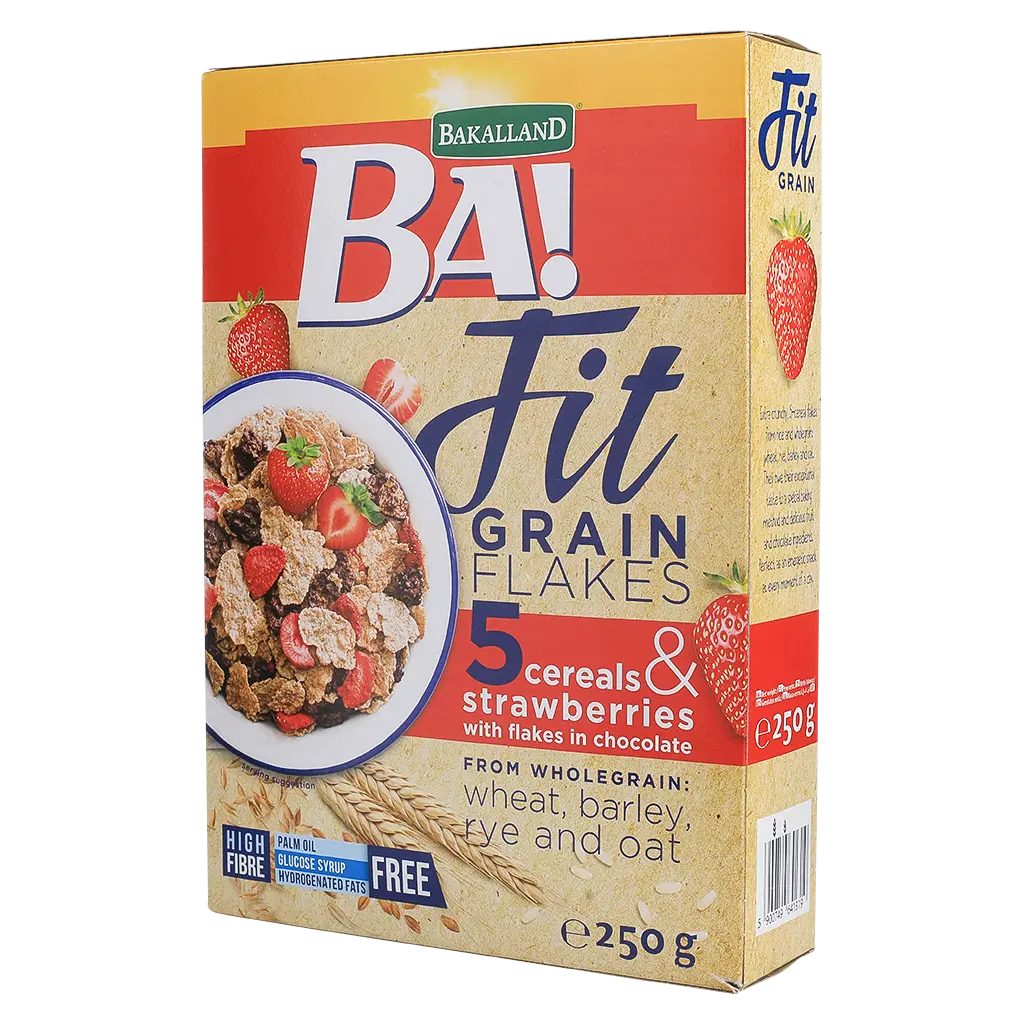 BA ! Fit Grain Flakes Strawberry 250g  - view 1