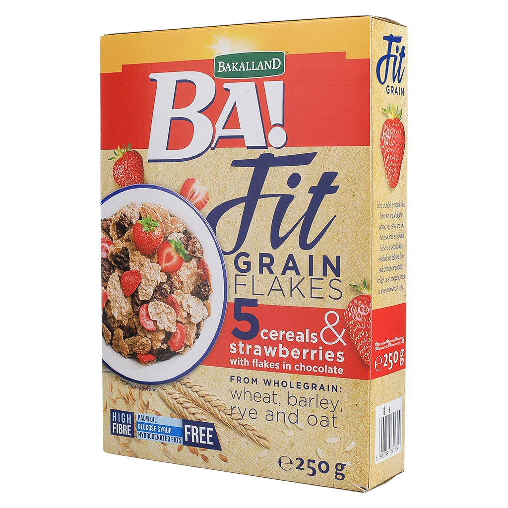 BA ! Fit Grain Flakes Strawberry 250g 