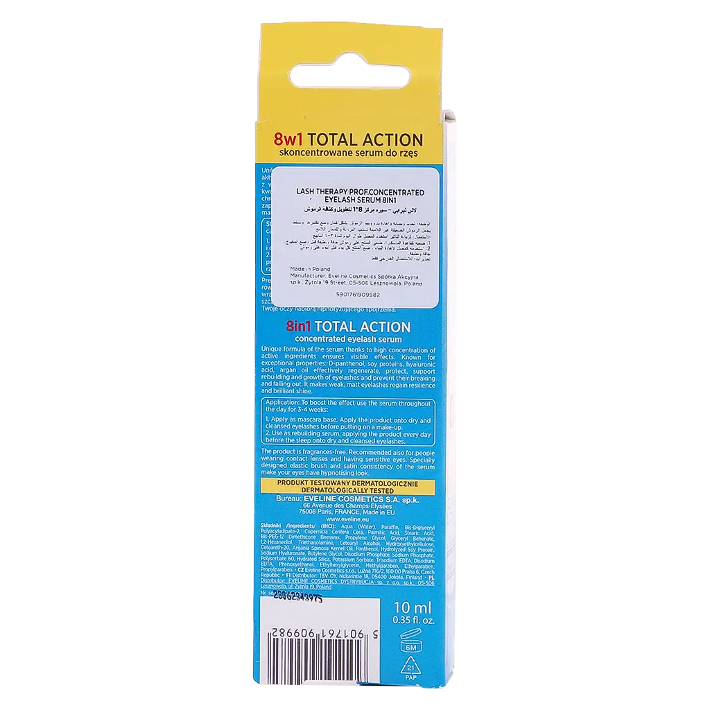 Eveline Total Action 8In1 Concentrated Eyelash Serum 10ml - view 3