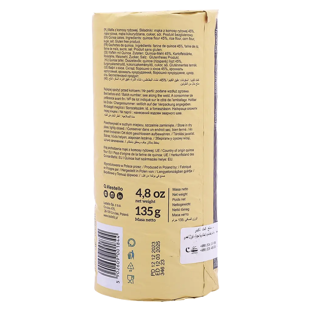 Lestello Quinoa Cakes Gluten Free 135 gm - view 2