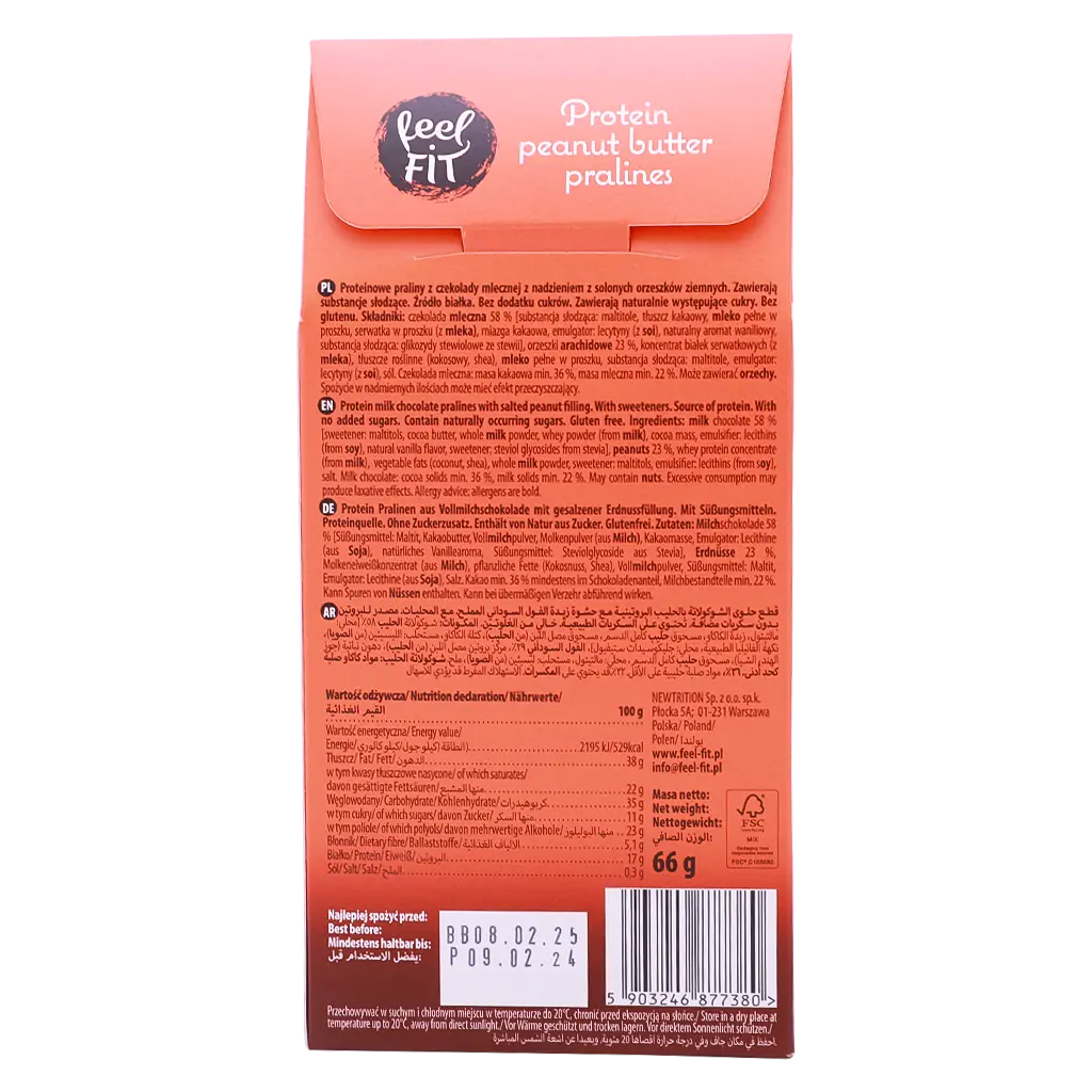 Feel Fit Peanut Butter Protein Pralines 66g - view 3