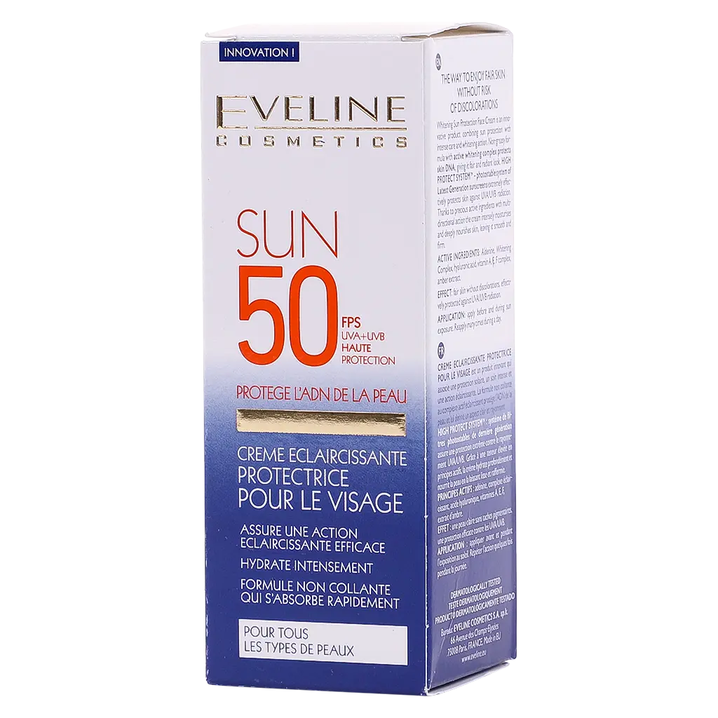 Eveline Sun Protection Face Cream Spf50 All Skin Types 50 ml - view 2