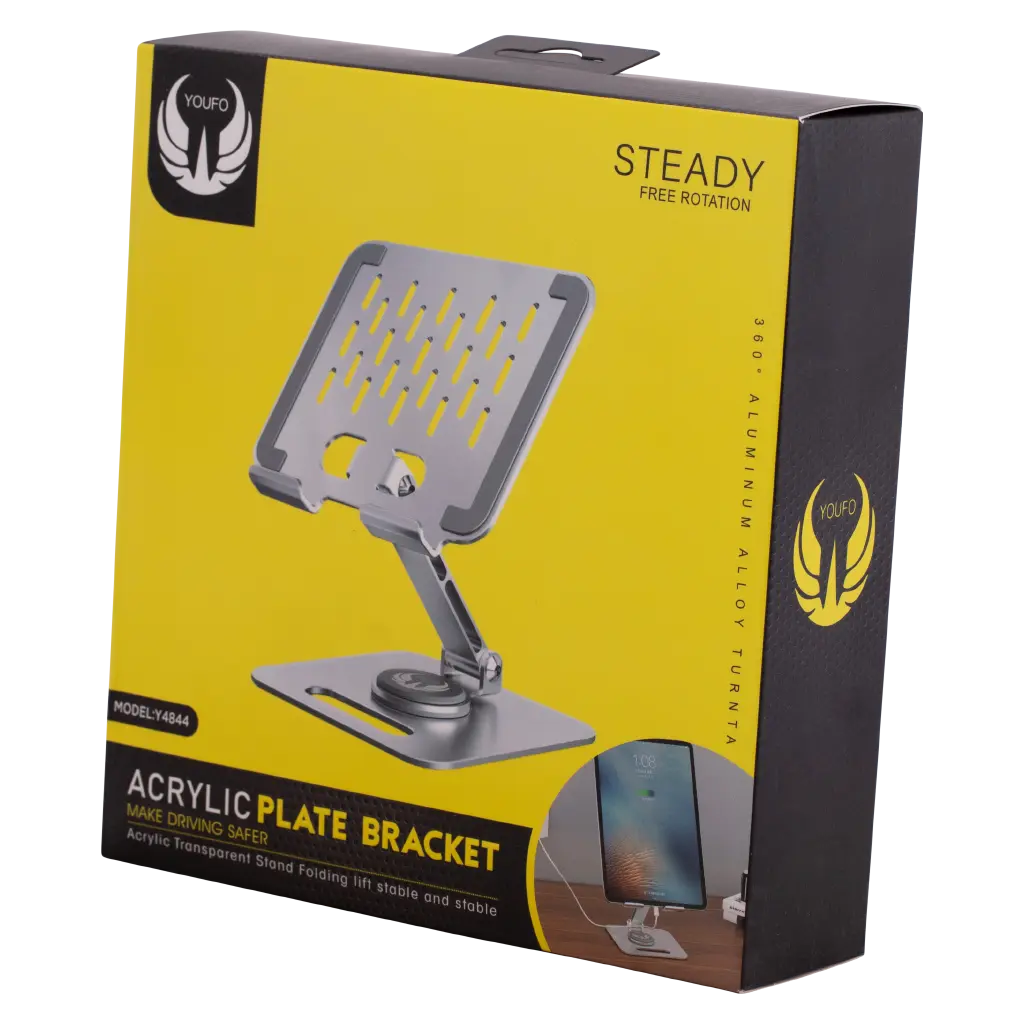 Youfo Foldable Desktop iPad Stand With 360 Degree Rotation Technology  - view 3