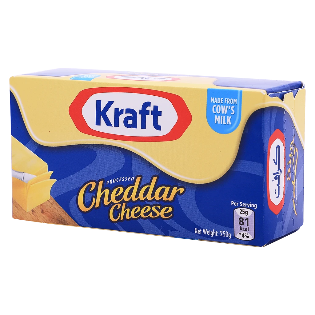 Kraft Cheddar Block Cheese 250G