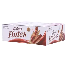 Galaxy Flutes Wafer With Chocolate 4 Fingers Box 12 Pcs 45 gm