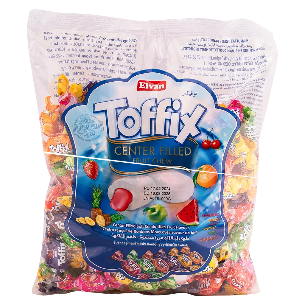 Elvan Toffix Candy Filled Fruit Chew 900 gm - view 1