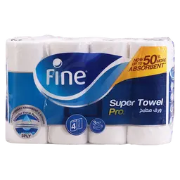Fine Kitchen Tissue 4 Rolls 
