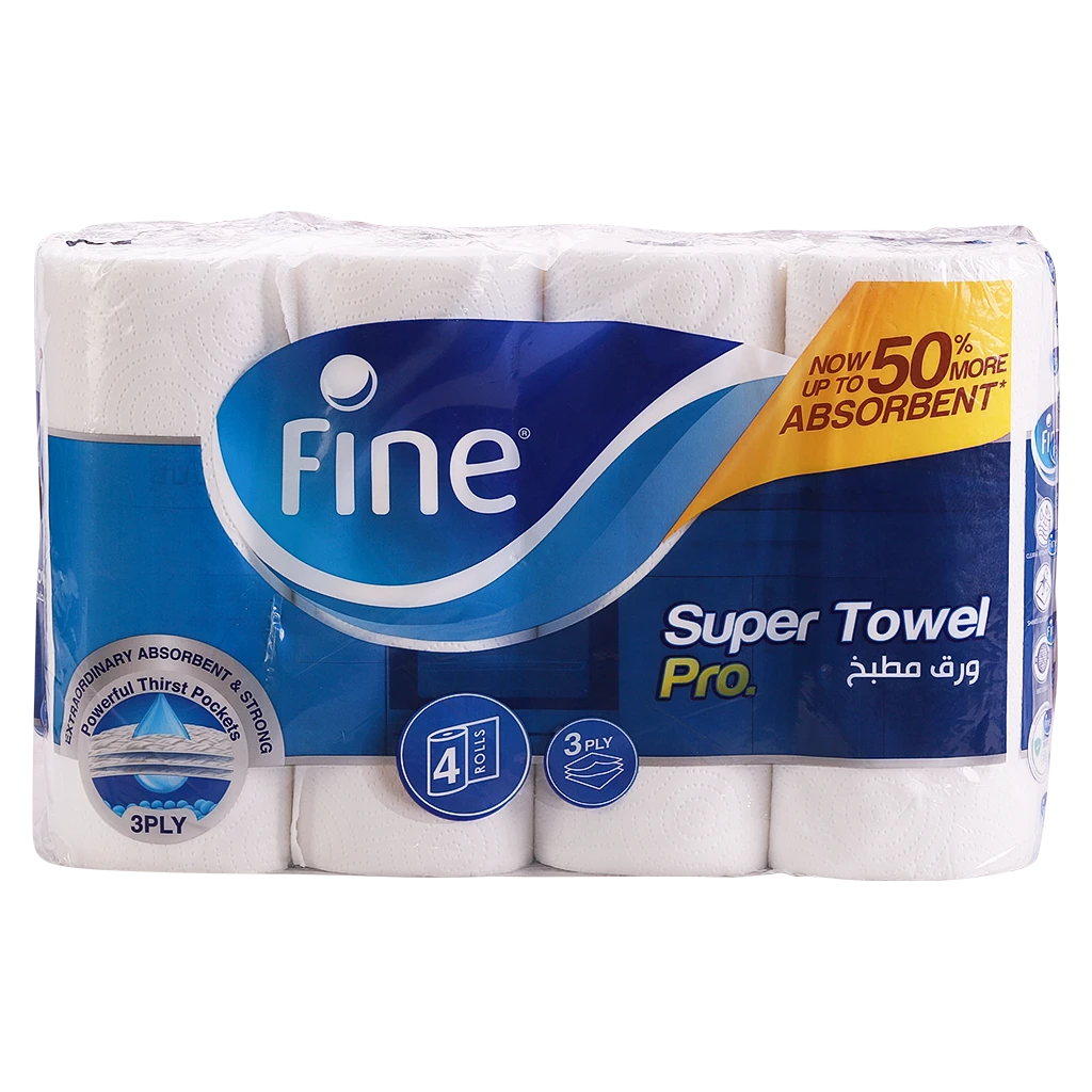 Fine Kitchen Tissue 4 Rolls 