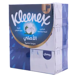 Kleenex Original Facial Tissue 3 Pack 148 Sheets