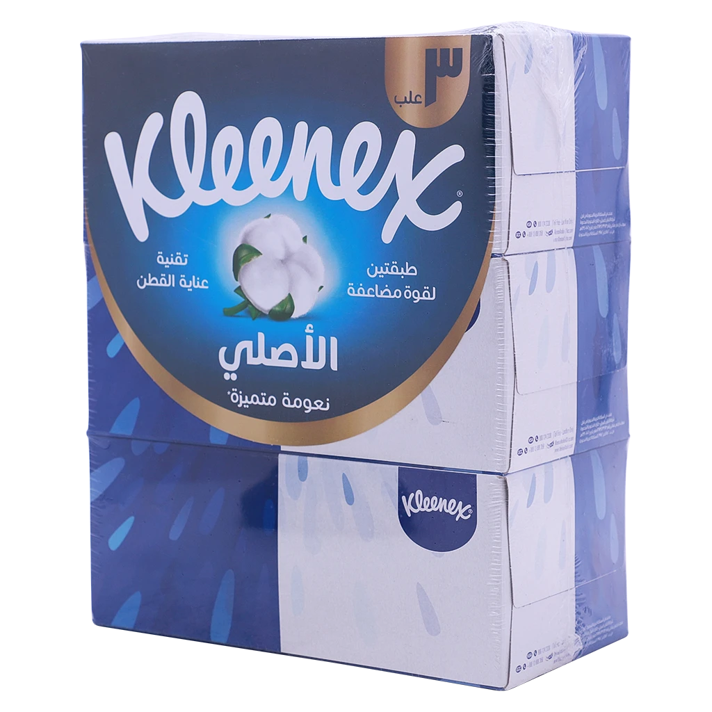 Kleenex Original Facial Tissue 3 Pack 148 Sheets