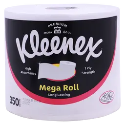 Kleenex Kitchen Paper Towel, Mega Roll Tissue, 1 Roll X 350 Meters, High Absorbency For Multi Purpose