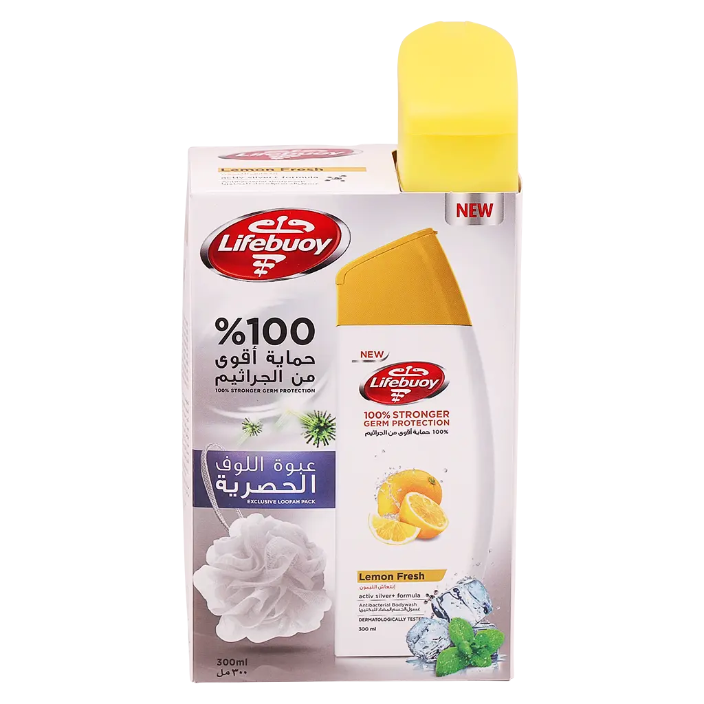 Lifebuoy Body Wash Lemon Fresh With Loofah 300 ml - view 2
