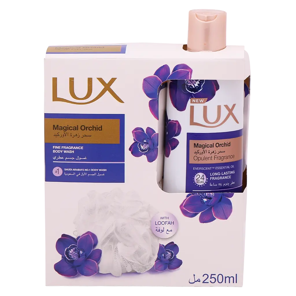 Lux Shower Gel Magical Orchid With puff 250 ml - view 2