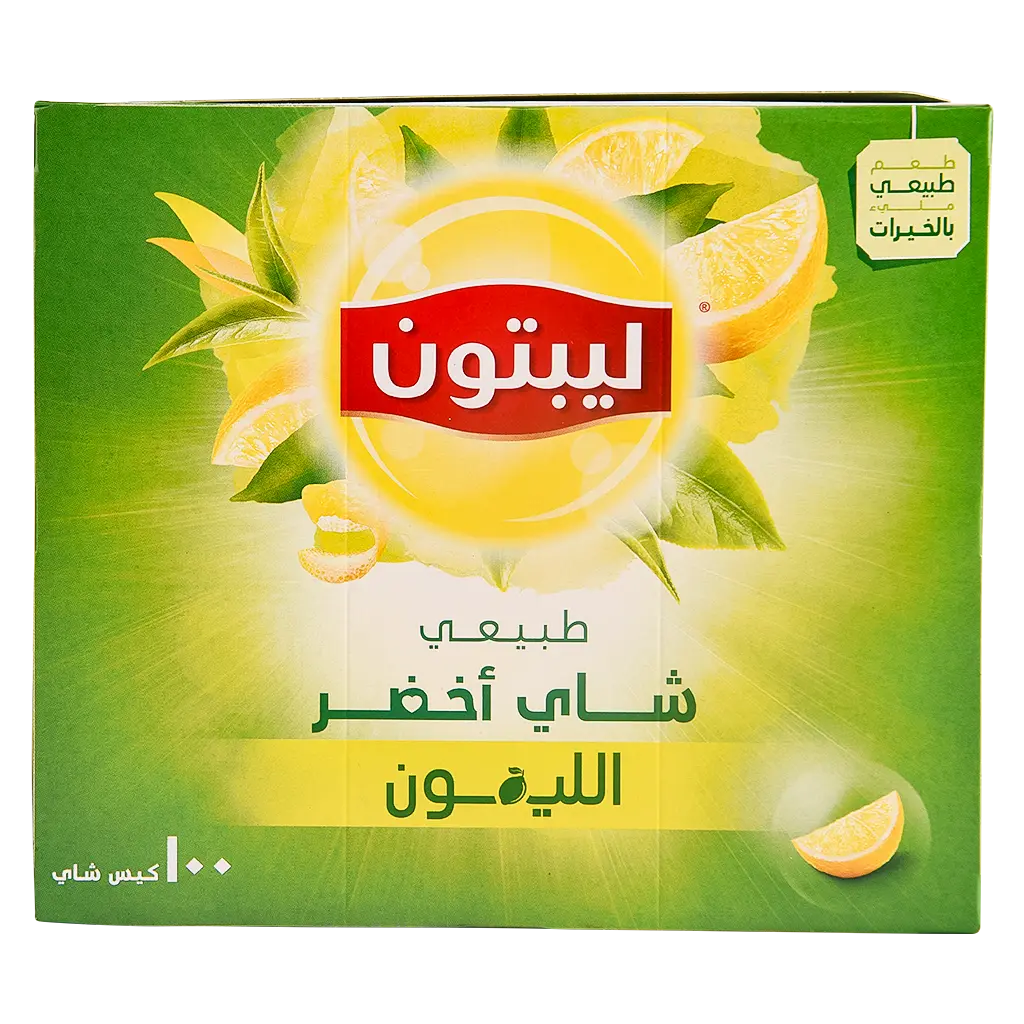 ليبتون شاي اخضر بالليمون 100 كيس - view 4