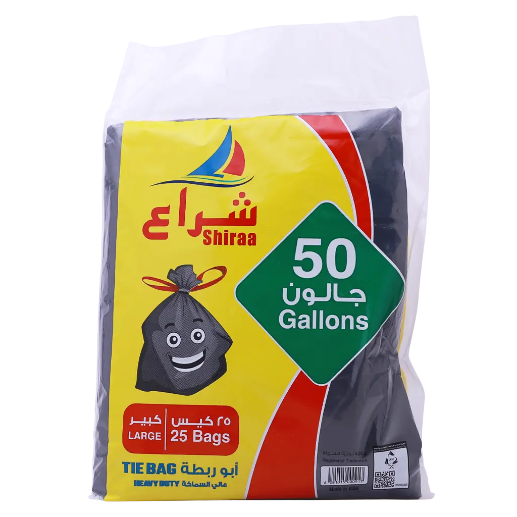 Shiraa Trash Thick Tie Bag 50 Gallon 25 Pcs - view 3
