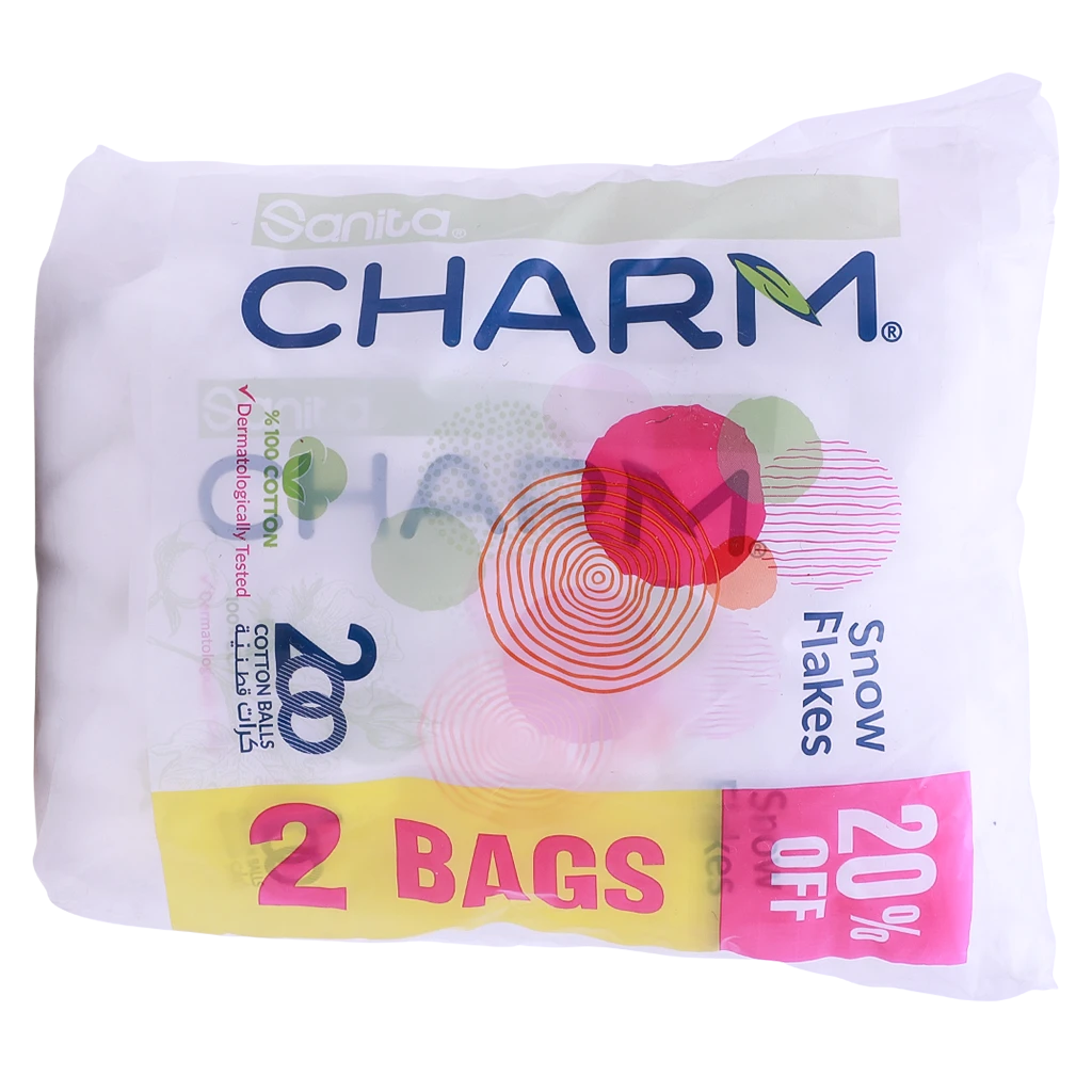 Sanita Charm Cotton Ball 100GmX2