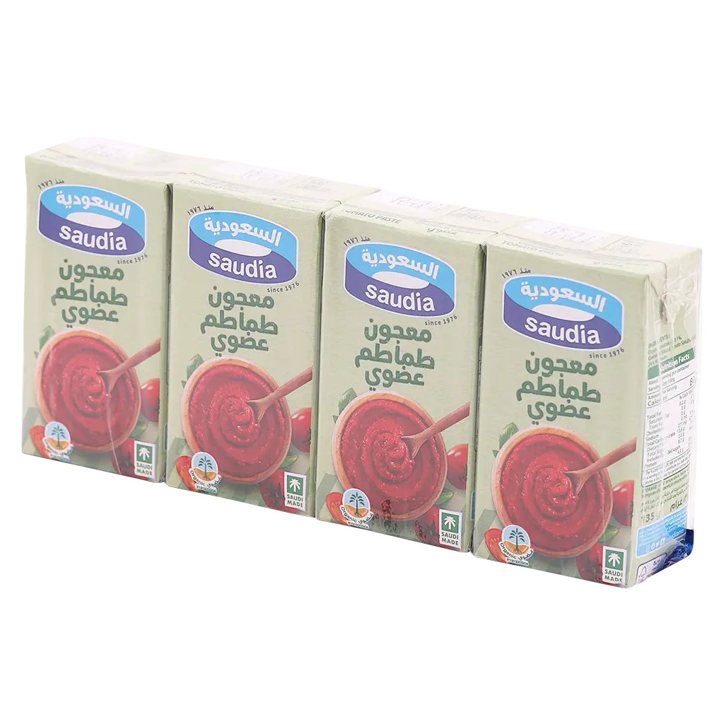 Saudia Tomato Paste Organic Box 4 x 135 gm - view 3