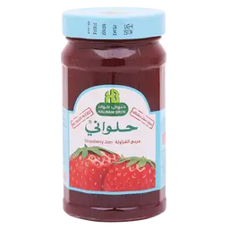 حلواني مربى فراولة بدون سكر 400 جم 