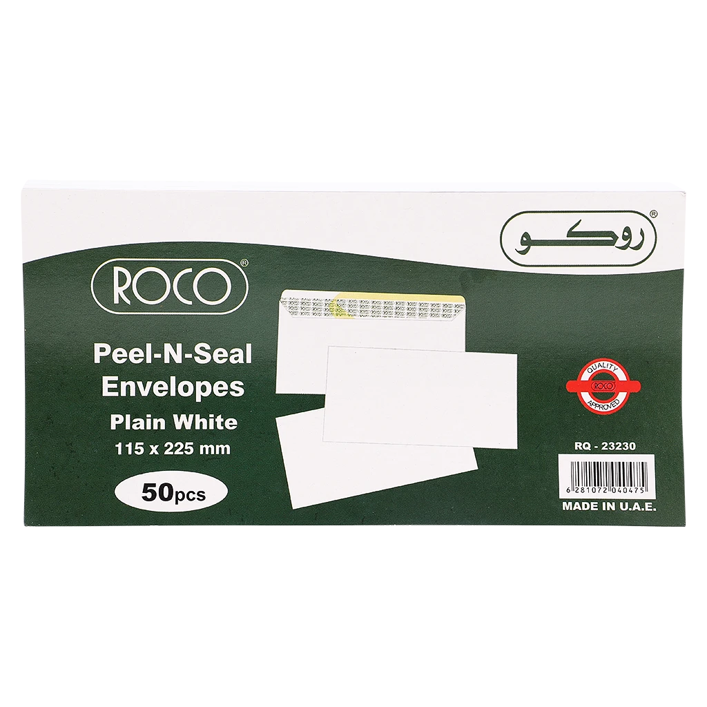 Roco Peel-n-Seal White Envelopes Paper Adhesive 225.00 mm 8.85 in mm