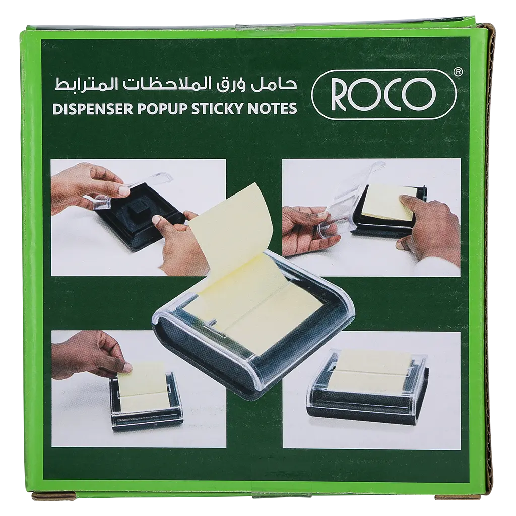 Roco Sticky Note Dispenser Pop-Up 3" X 3" Black - view 3