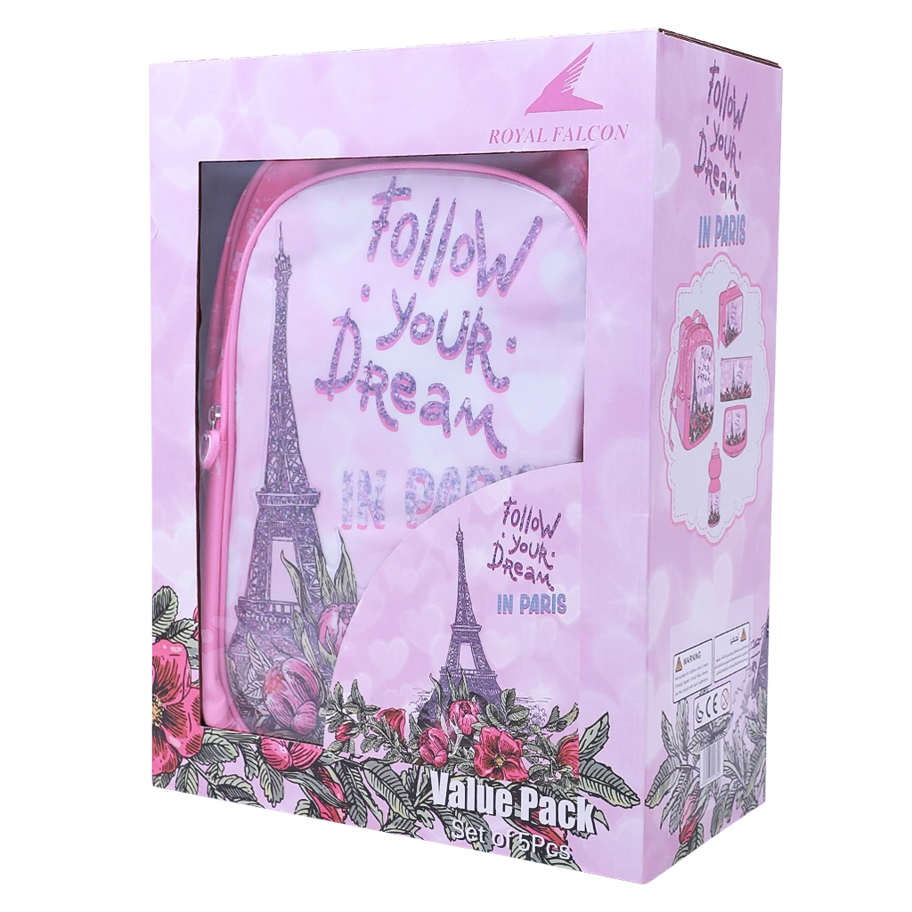 Royal Falcon BackPack Paris Set of 5 pcs 16 inch