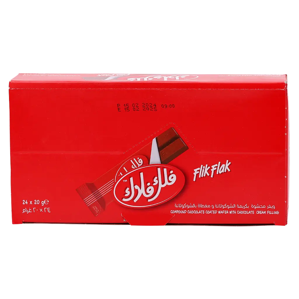 Rana Flik Flak Wafer Fingars in Milk Chocolate Flavour Box 24 x 25.5gr  - view 2