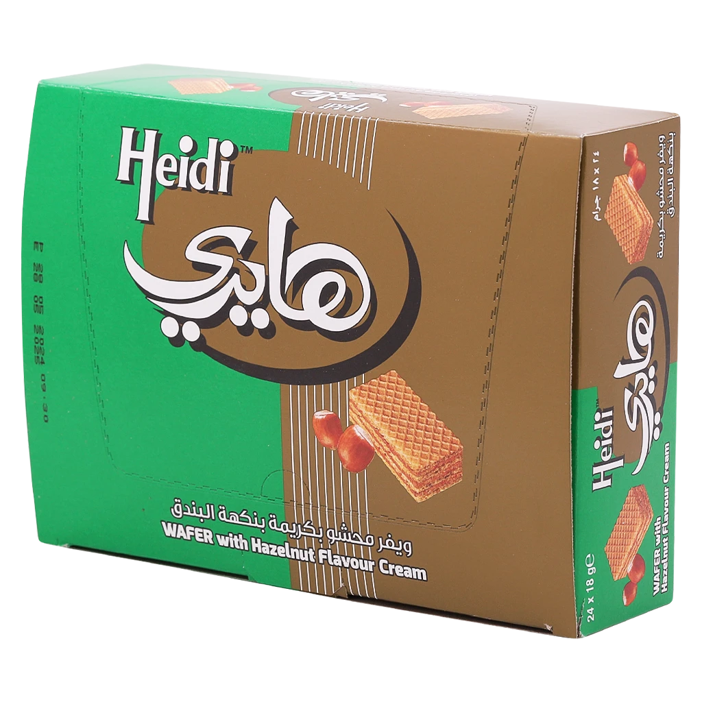 Rana Heidi Wafer With Hazelnut Cream Box 24 pcs 18 gm